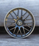 Mercedes Matt Black Machine Lip 20 Inch Aftermarket Staggered Wheels