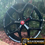 SET OF HOLDEN GTSR 22” W1 STYLE WHEELS WITH TYRES