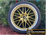 GENUINE 20 INCH SIMMONS OM1 STAGGERED GOLD WHEELS WITH TYRES