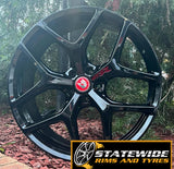 SET OF HOLDEN GTSR 22” W1 STYLE WHEELS WITH TYRES